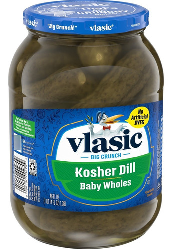 Pepinillos Vlasic Kosher Dill Baby Wholes Big Crunch Crocant