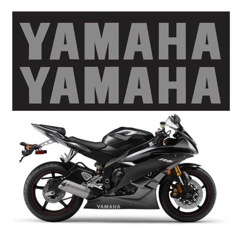 Kit Adesivo Yamaha R6 Faixa Spoiler Emblema Prata R6006
