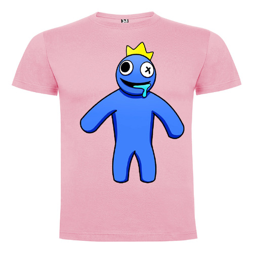 Polera Color Algodón 100% Niños Rainbow Friends Blue