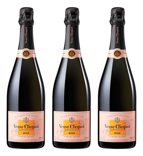 Pack De 3 Champagne Rose Veuve Clicquot 750ml