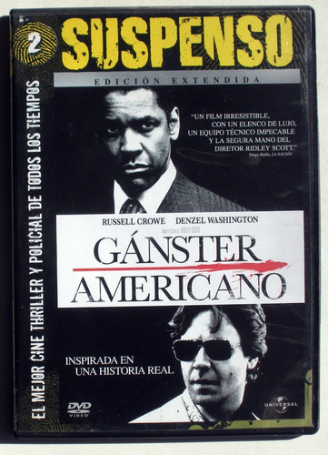 Dvd Gangster Americano  Edicion Extendida Colección Suspenso