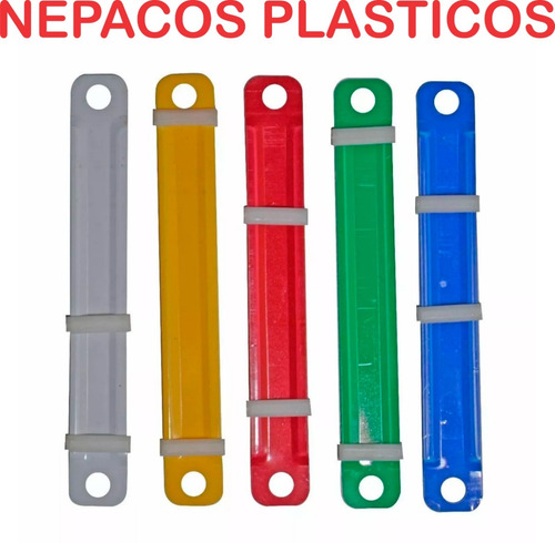 Caja Nepaco Plastico 50 Unidades Colores P/ Carpeta