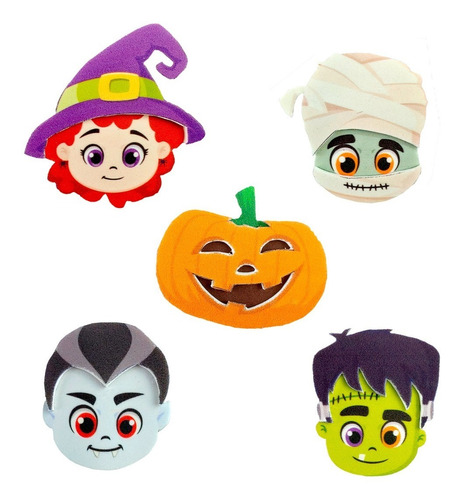 Mini Carinhas Com Personagens - Halloween Divertido