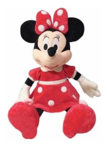 Boneca De Pelúcia Minnie Vestido Vermelho 30 Cm