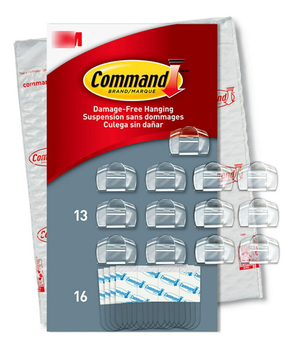 Clips Redondos Para Cables 13 Transparentes 16 Tiras De Coma