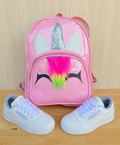 Calzado Colegial + Bolsos Unicornio Talla Desde 21 Hasta  43