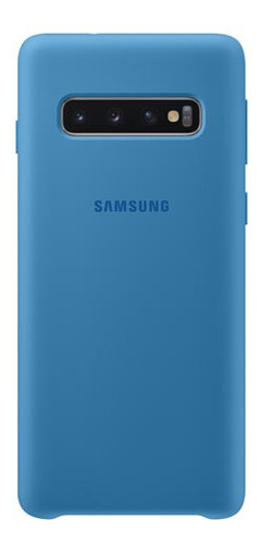 Funda protectora de silicona azul original para Samsung Galaxy S10