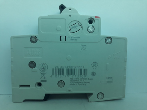 Interruptor Termomagnetico 1 Polo 50 Amp Sh201t-c50 Abb