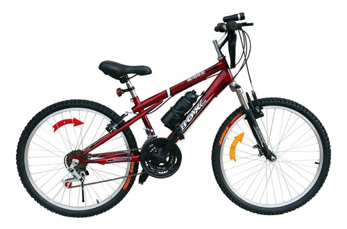 Bicicleta Box Bike Mtb Con Suspensión Delantera Aro 24  Rojo