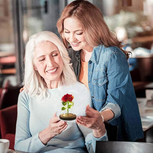 Rosa De Bella Y Bestia, Rosa De Seda Roja Que Dura Siem...