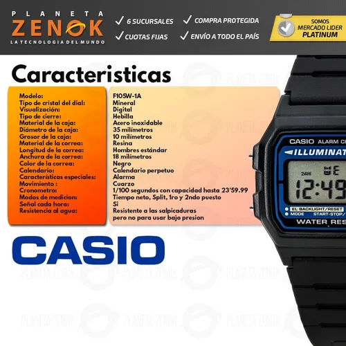 Casio f105w cheap