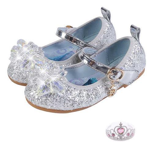 Zapatos De Suela Suave Elsa Princess De Frozen, Sandalia Par