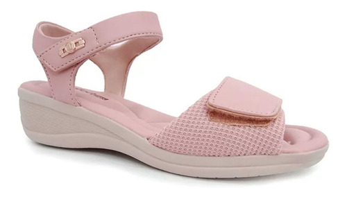 Imagem 1 de 5 de Sandalia Feminina Comfortflex Anabela 22-88403 Rosa