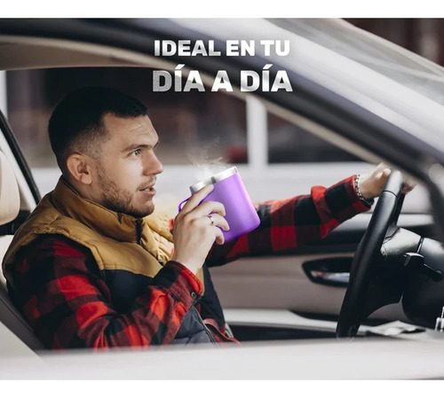 Termo 14oz De Acero Inoxidable Térmico Taza Para Café 400ml Lila