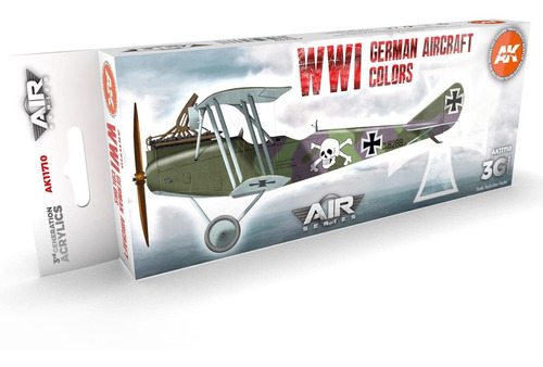 Ak Acrylics Gen Aircraft Set German Colors Fl Oz