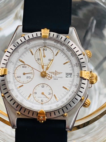 Relógio Breitling Aço Detalhes Em Ouro 18k,automático 39mm.