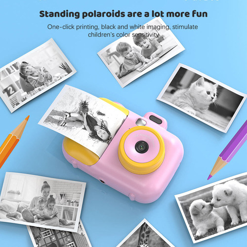 Câmera Digital Infantil Portátil Com Impressão Instantânea D