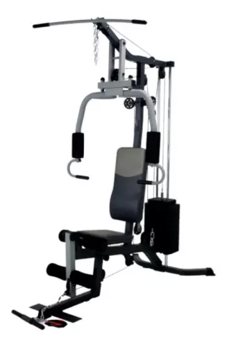 Máquina de ginástica multifuncional: Body Gym, estrutura de peso integrada,  cor de estofamento, cinza escuro, cor preta