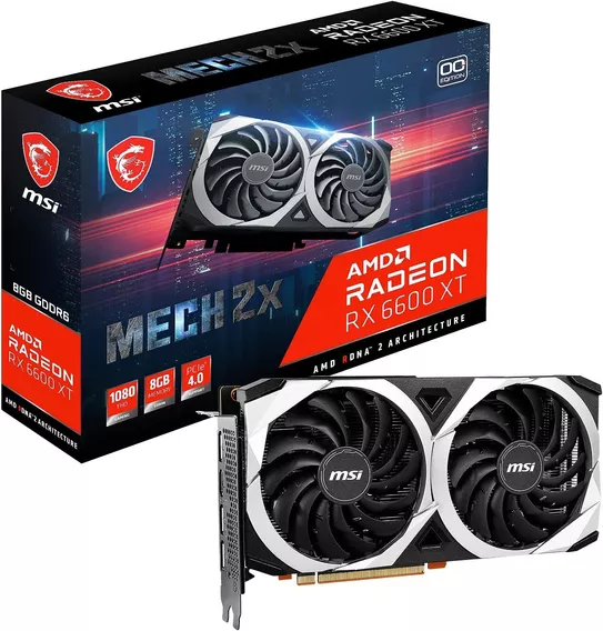 Placa De Video Msi Gaming Amd Radeon Rx 6600 Xt 128-bit 8gb