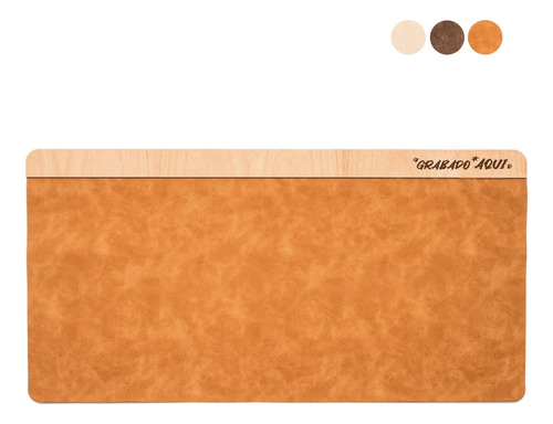 10 Deskpad Con Detalle En Madera (opc. Logo, Frase O Nombre)