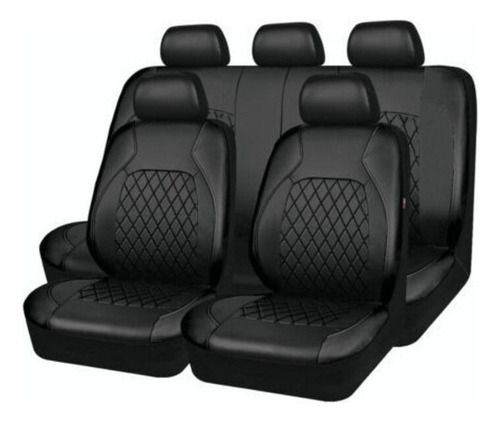 Funda De Asiento Trasero De Coche De Piel Sintética 5pc .