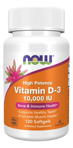 comprar Vitamina D3 10.000 Ui Now Brasil 120 Caps Softgels Sabor Sem Sabor