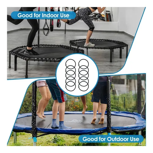 10 Piezas Trampolín Termina Elástica De Aluminio Cord De De
