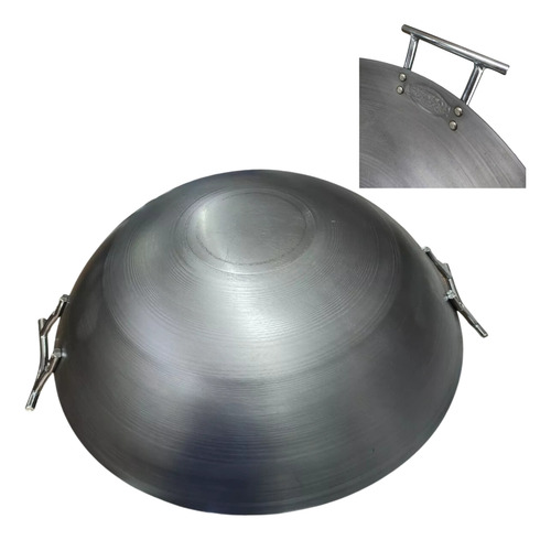 Sartén Wok Antihaderente + Utensilios Acero Inoxidable 47cm