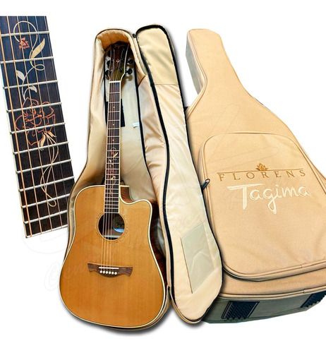 Violão Com Capa Captação Fishman + Qualidade Florens Tagima