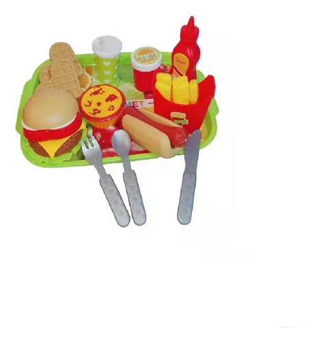 Set De Juguete De Comida Rápida Para Niños