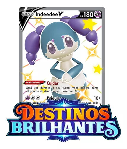Carta Pokémon Original Indeedee V Shiny - Destinos Brilhantes | Jogo de  Tabuleiro Original Copag Nunca Usado 69738755 | enjoei