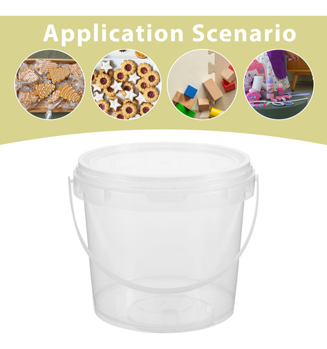 Cubo De Almacenamiento Portátil Transparente De 2 Piezas Con