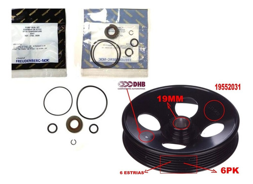 Polia Reparo Bomba Direção Hidráulica Dhb Vectra 94-11 Astra