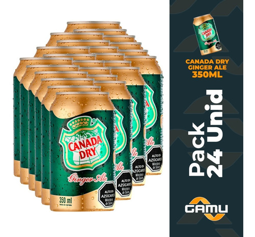 Canada Dry Ginger Ale 350ml - 24 Pack