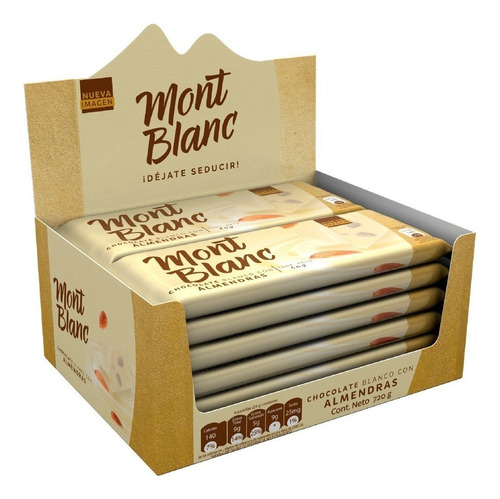 Chocolate Montblanc Nacional de Chocolates  almendra con almendras caja