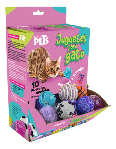 Juguete Para Gato 48 Pz Juguetes Para Gatos Fancy Pets Color