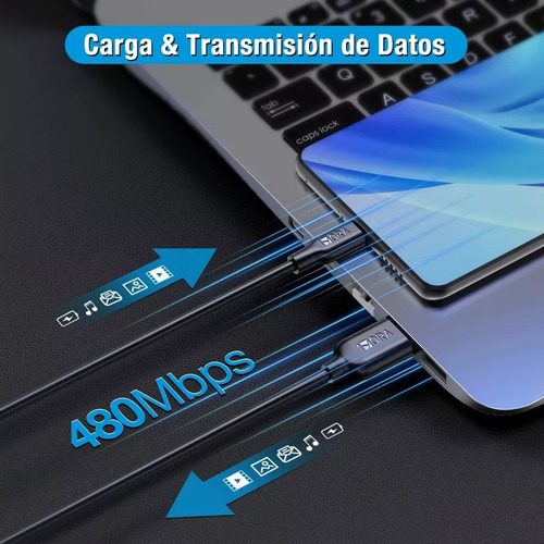 Pack De 10 Cables Micro V8 Carga Rápida Usb 1 Metro