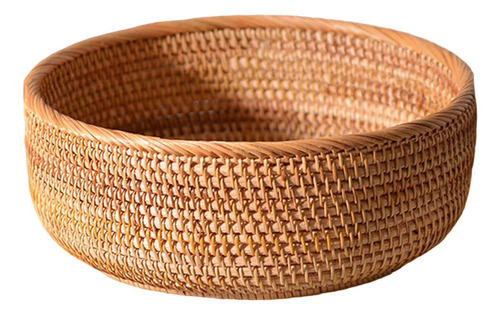 Cesta De Ratán Para Almacenamiento, Redonda, Grande