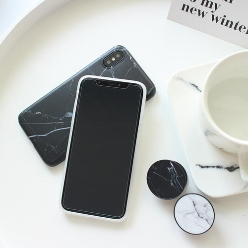 Funda De Marmol + Pop iPhone Pop Dama Hombre Mujer Goma Moda