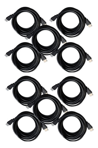 Kit 5 Cabos Hdmi 2.0 1.8m Alta Definição Uhd 5gb/s Atacado