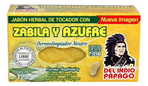 Jabon Corporal Herbal De Sabila Y Azufre 125g