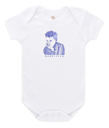 Body Bebe Manga Corta Personalizado Foto Morrissey