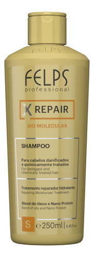 Felps Shampoo Para Cabelos Danificados Xrepair Bio Molecular