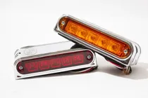 Comprar 2 Plafon Led Tipo Barra Ambar-rojo Bisel Cromo Camion 12\u002F24v Ambar-rojo Puntps Led