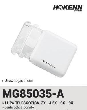 Imagen 3 de 6 de Lupa Hokenn Plegable Telescópica Mg 85035-a 3x-45x-6x-9x