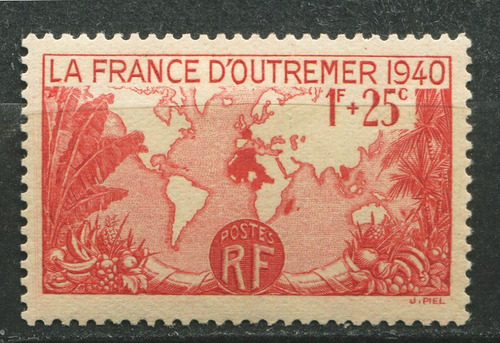 Francia Sello Estampilla Yvert 453 Mh France D'outremer 1940