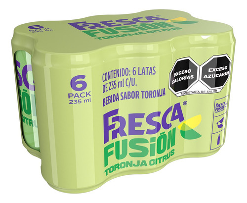 Pack x6 Refrescos Sabor a Toronja 235ml c/u Fresca Fusión