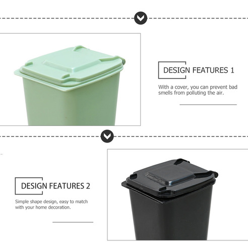 2 Cubos De Basura De Escritorio Multifunción Para Decoración