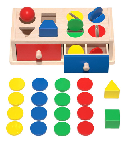 Cajas De Objetos De Juguete Para Bebé, Juguete Montessori