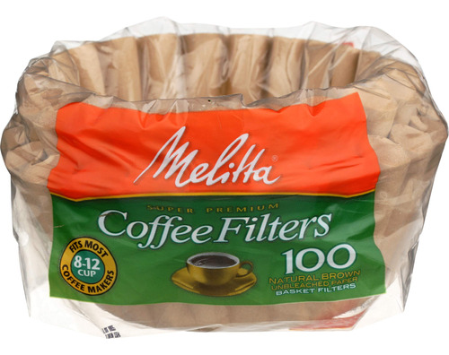 Melitta Inc, Cesta De Filtro De Cafe De 8 A 12 Tazas, 100 Un